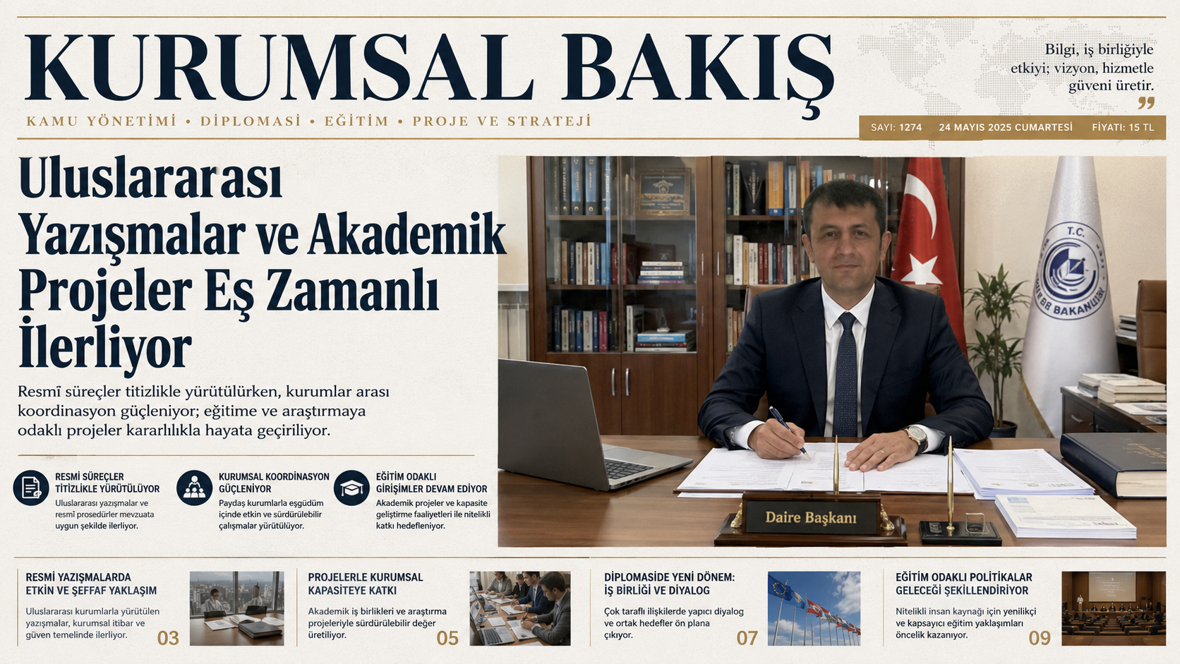 Prof. Dr. Bilal Semih Bozdemir - Kurumsal Bakış: Uluslararası Yazışmalar ve Akademik Projeler Eş Zamanlı İlerliyor